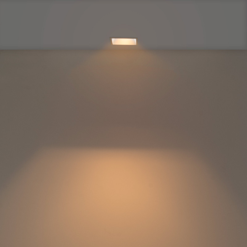 Asymmetrical square recessed downlight ring - Low UGR - Cutout 85 x 85mm