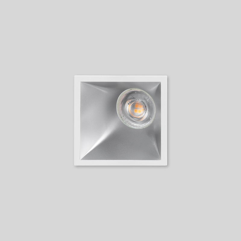 Asymmetrical square recessed downlight ring - Low UGR - Cutout 85 x 85mm