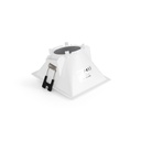 Asymmetrical square recessed downlight ring - Low UGR - Cutout 85 x 85mm
