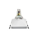 Asymmetrical square recessed downlight ring - Low UGR - Cutout 85 x 85mm