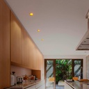 Asymmetrical square recessed downlight ring - Low UGR - Cutout 85 x 85mm