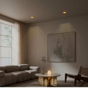 Asymmetrical square recessed downlight ring - Low UGR - Cutout 85 x 85mm