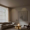 Asymmetrical square recessed downlight ring - Low UGR - Cutout 85 x 85mm