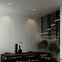 Asymmetrical square recessed downlight ring - Low UGR - Cutout 85 x 85mm