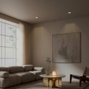 Asymmetrical square recessed downlight ring - Low UGR - Cutout 85 x 85mm