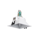 Square recessed downlight ring - Low UGR - Cutout 75 x 75mm