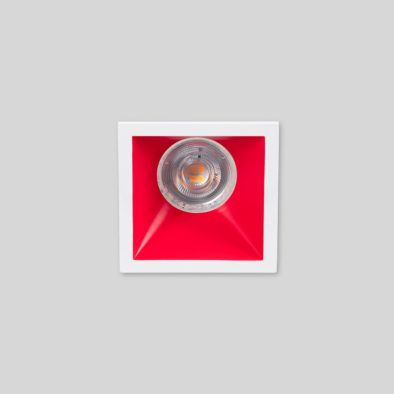 Square recessed downlight ring - Low UGR - Cutout 75 x 75mm