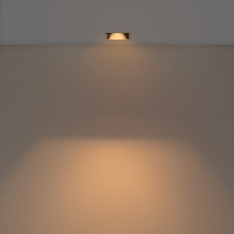 Asymmetrical square recessed downlight ring - Low UGR - Cutout 75x75mm