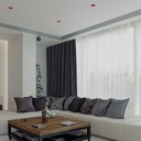 Asymmetrical square recessed downlight ring - Low UGR - Cutout 75x75mm
