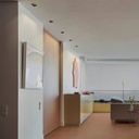 Asymmetrical square recessed downlight ring - Low UGR - Cutout 75x75mm