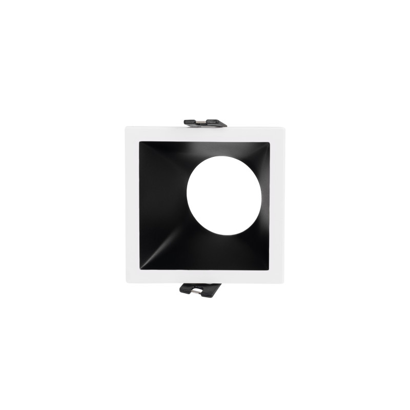 Asymmetrical square recessed downlight ring - Low UGR - Cutout 75x75mm
