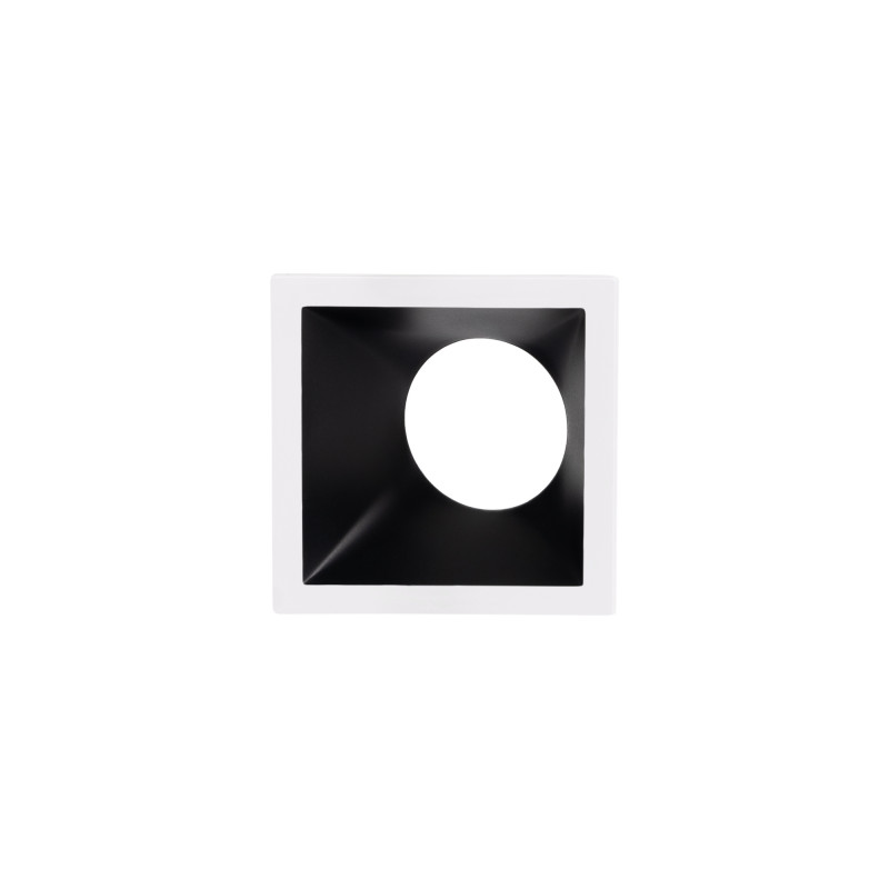 Asymmetrical square recessed downlight ring - Low UGR - Cutout 75x75mm