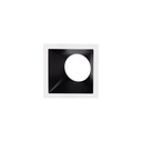 Asymmetrical square recessed downlight ring - Low UGR - Cutout 75x75mm