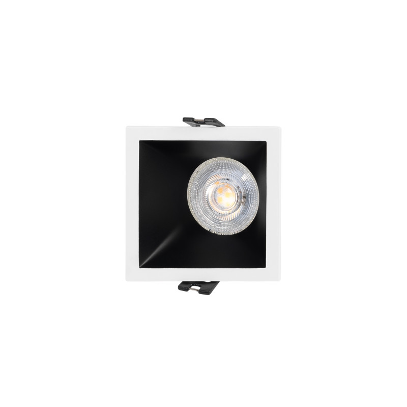 Asymmetrical square recessed downlight ring - Low UGR - Cutout 75x75mm