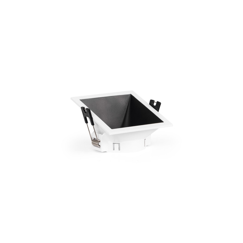 Asymmetrical square recessed downlight ring - Low UGR - Cutout 75x75mm