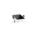 Asymmetrical square recessed downlight ring - Low UGR - Cutout 75x75mm