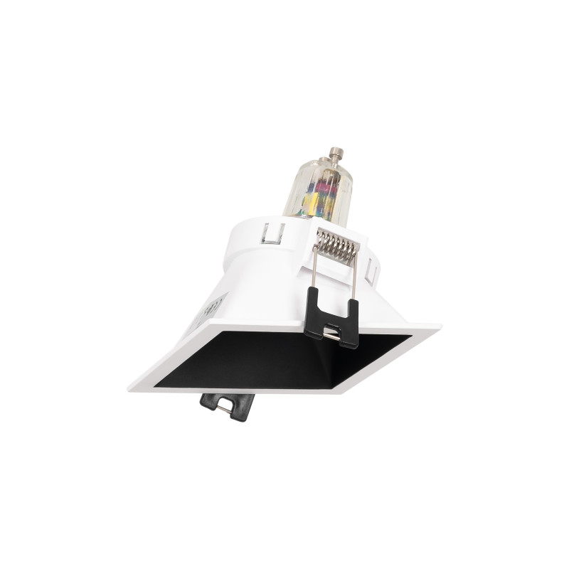 Asymmetrical square recessed downlight ring - Low UGR - Cutout 75x75mm