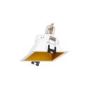 Asymmetrical square recessed downlight ring - Low UGR - Cutout 75x75mm