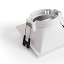 Asymmetrical square recessed downlight ring - Low UGR - Cutout 75x75mm