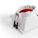Asymmetrical square recessed downlight ring - Low UGR - Cutout 75x75mm