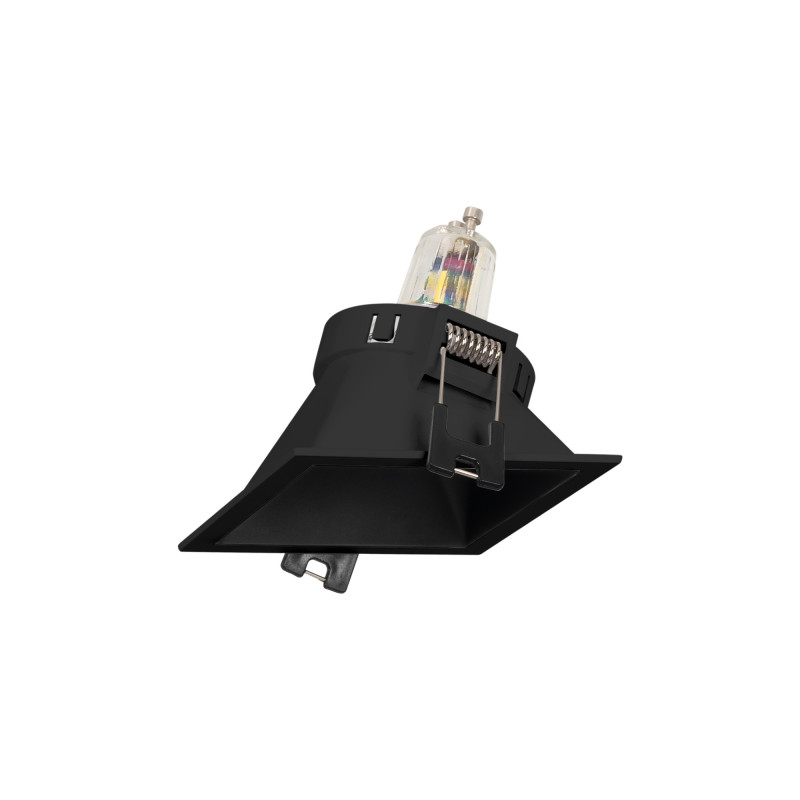 Asymmetrical square recessed downlight ring - Low UGR - Cutout 75x75mm