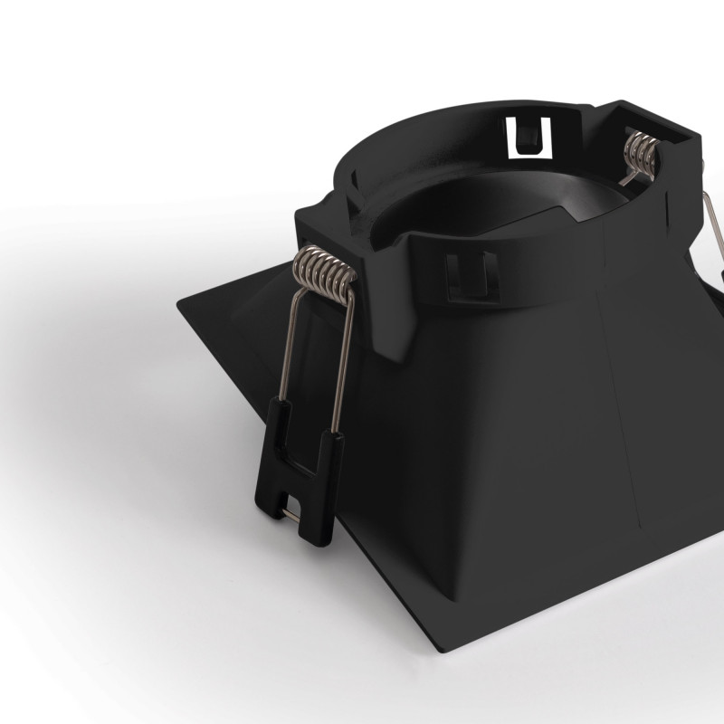 Asymmetrical square recessed downlight ring - Low UGR - Cutout 75x75mm