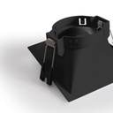 Asymmetrical square recessed downlight ring - Low UGR - Cutout 75x75mm