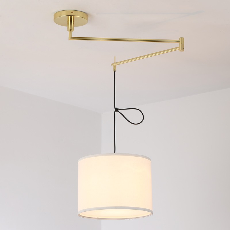 Neck" Articulated Ceiling Pendant Light E27 with Swivel Arm