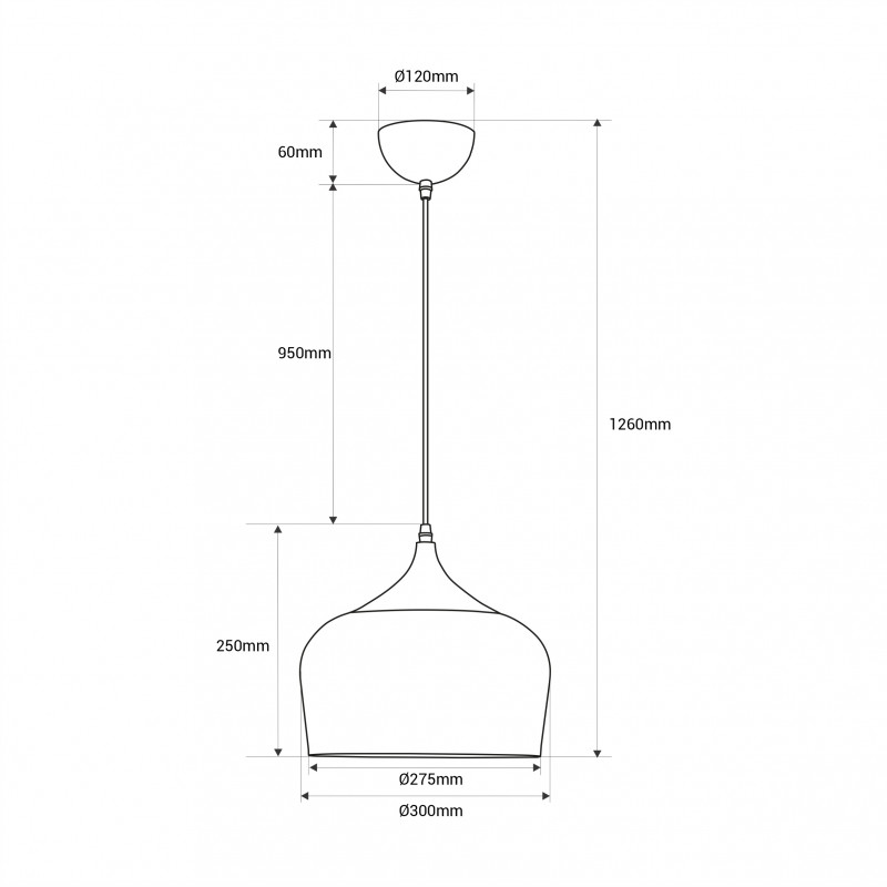 Nordic pendant lamp "Hollies" - Metal - E27
