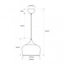 Nordic pendant lamp "Hollies" - Metal - E27