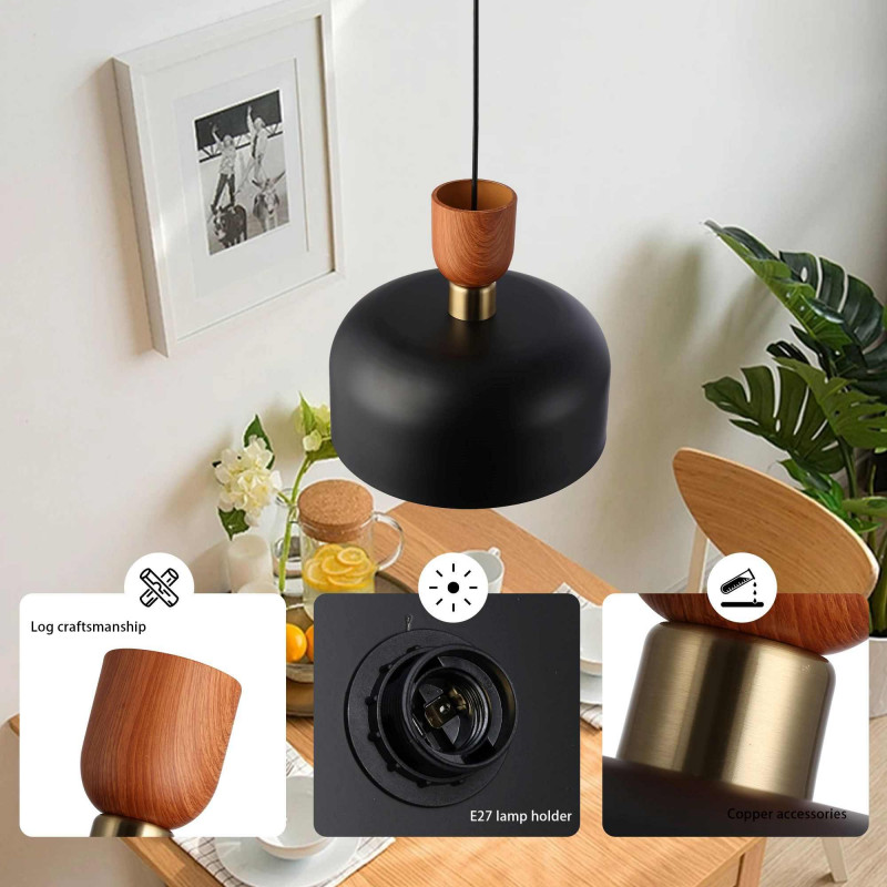 Nordic pendant lamp "Hollies" - Metal - E27