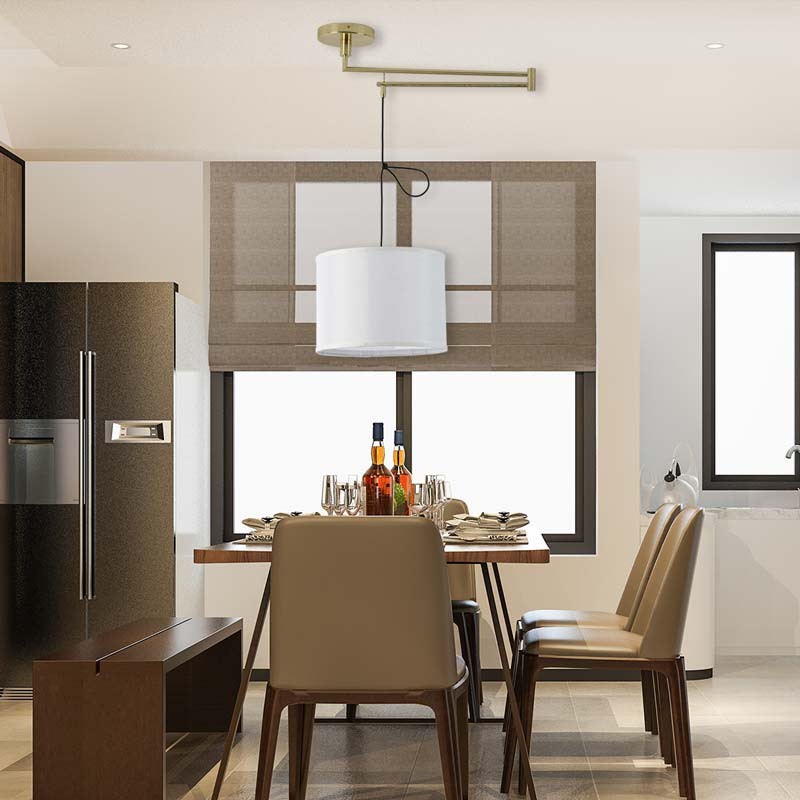 Neck" Articulated Ceiling Pendant Light E27 with Swivel Arm