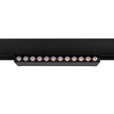 Adjustable linear spotlight for magnetic track 48V- 12W - 2800K - OSRAM Chip - UGR18 - White