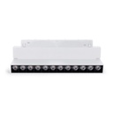 Adjustable linear spotlight for magnetic track 48V- 12W - 2800K - OSRAM Chip - UGR18 - White