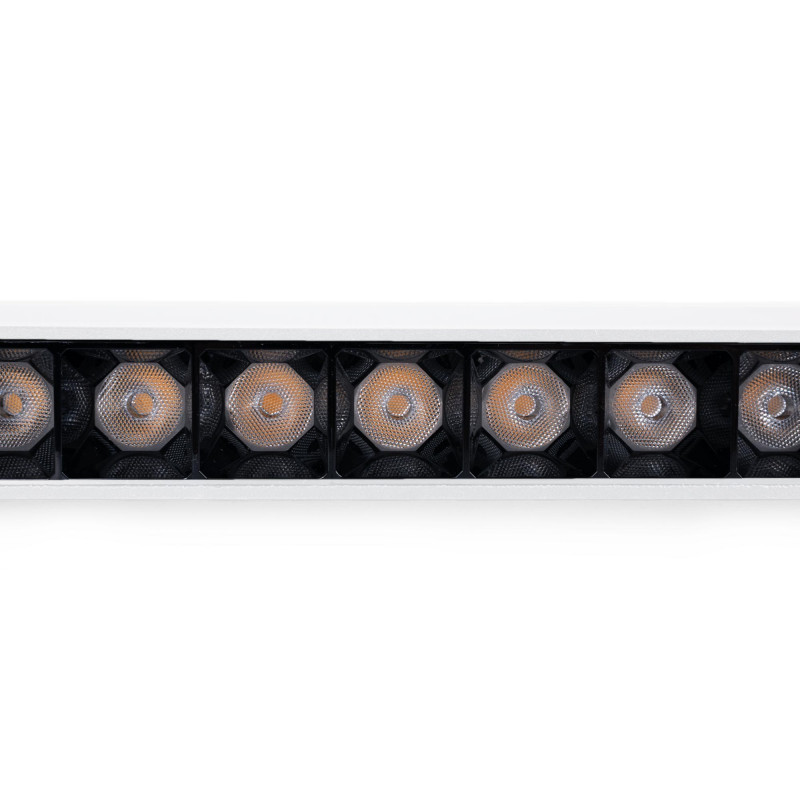 Adjustable linear spotlight for magnetic track 48V- 12W - 2800K - OSRAM Chip - UGR18 - White
