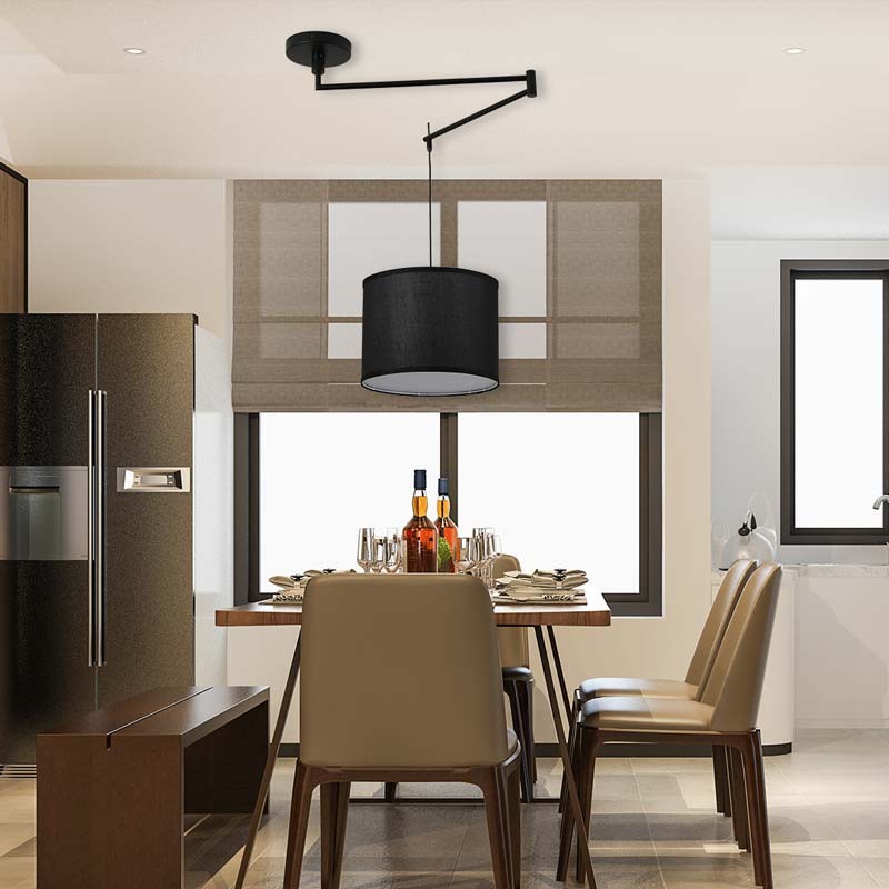 Neck" Articulated Ceiling Pendant Light E27 with Swivel Arm