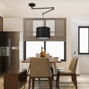 Neck" Articulated Ceiling Pendant Light E27 with Swivel Arm