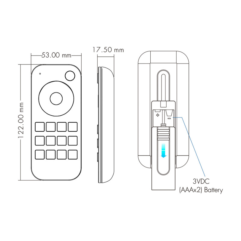 RGB / RGBW LED Remote control - 1 zone / 4 scenes - SK-RT4-N - Skydance