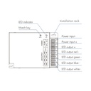 Single Color/ CCT/ RGB/ RGBW Controller - 12-48V DC - 4 channels - RF 2.4GHz - Skydance