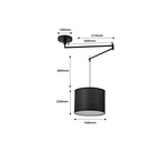 Neck" Articulated Ceiling Pendant Light E27 with Swivel Arm