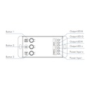 RGB Controller - 12-24V DC - 3 channels - RF 2.4GHz and button control - Skydance
