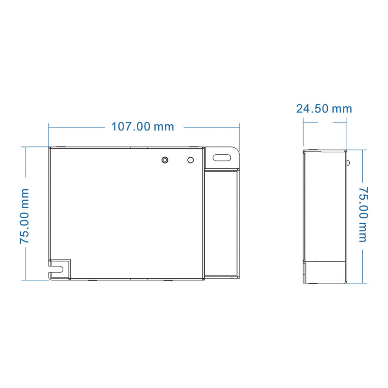 CCT Controller - 12-36V DC - 2 channels - 15A/channel - RF 2.4GHz - PUSH dimmer - Skydance