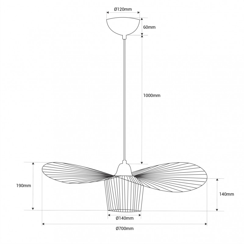 Design pendant light "Pamela" - 70cm