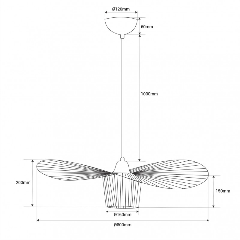 Design pendant light "Pamela" - 80cm
