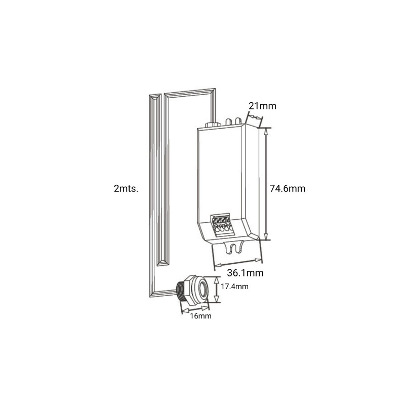 Switch with IR sensor for doors 220V AC - ON/OFF
