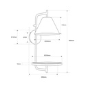 Wall light with shelf "Bilon" - E27