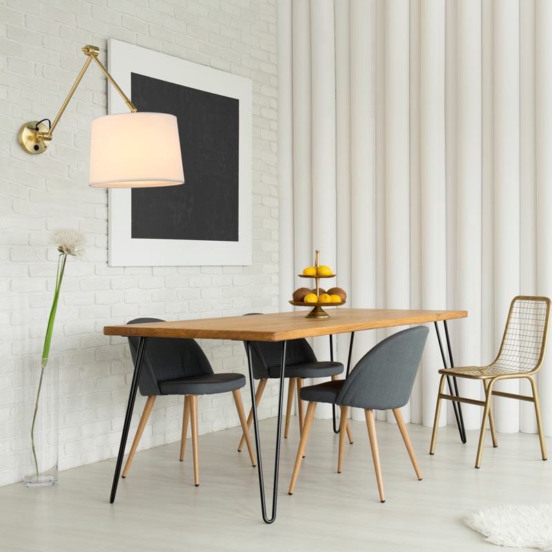 Cylindrical wall lamp with classic design and articulated design "ELBOW" E27