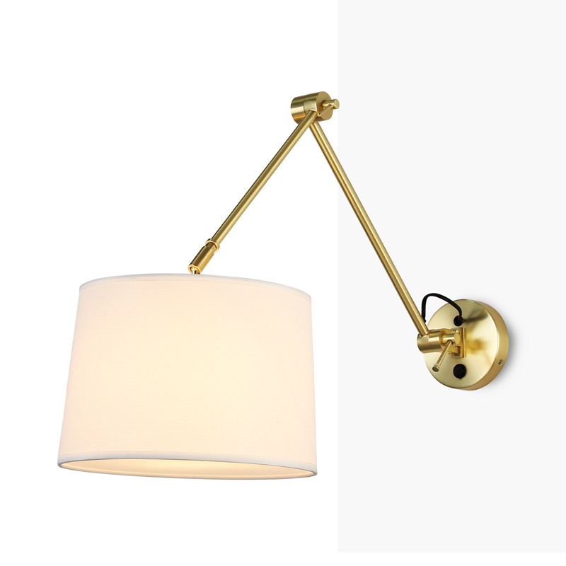 Cylindrical wall lamp with classic design and articulated design "ELBOW" E27