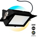 Rectangular adjustable CCT LED Downlight - 38W - White - 120° LIFUD Driver