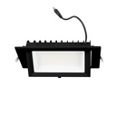 Rectangular adjustable CCT LED Downlight - 38W - White - 120° LIFUD Driver